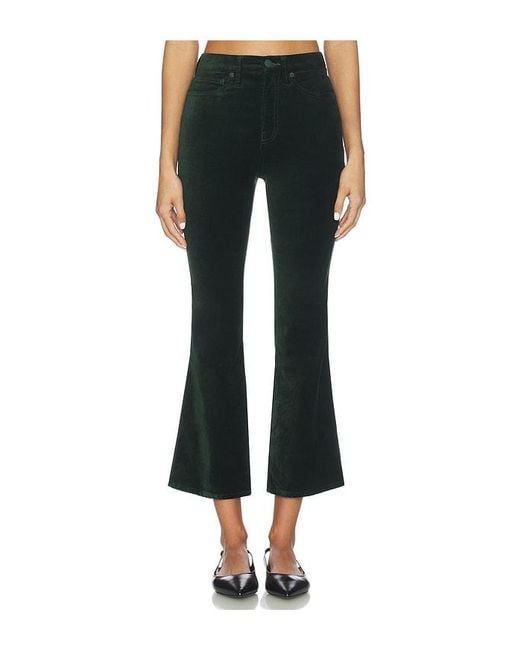 GOOD AMERICAN Black Velvet Good High Rise Kick Flare Pants