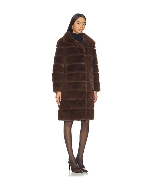 Generation Love Brown Christie Faux Fur Coat