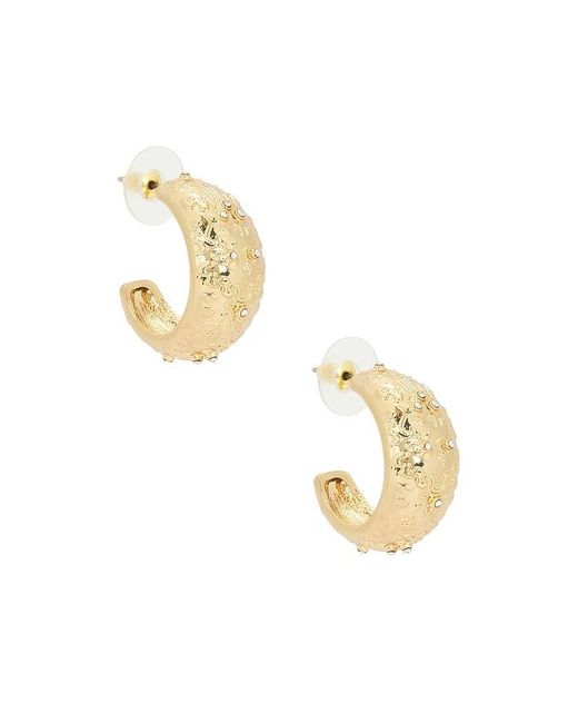 petit moments Metallic Sigil Hoop Earrings