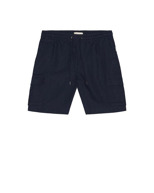 Onia Blue Air Linen Pull-On Cargo Short for men