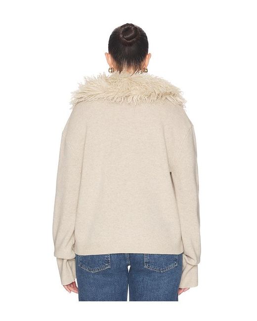 L'academie Natural Allegria Faux Fur Cardigan