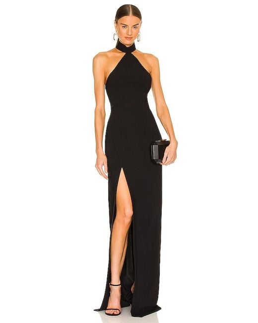 Amanda Uprichard Black Queen Gown