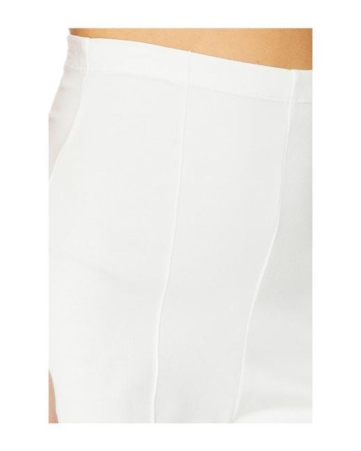 Ripley Rader White Ponte Knit Wide Leg Pant