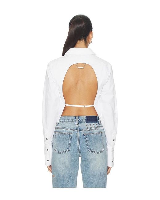 Ksubi Blue Dare Open Back Shirt
