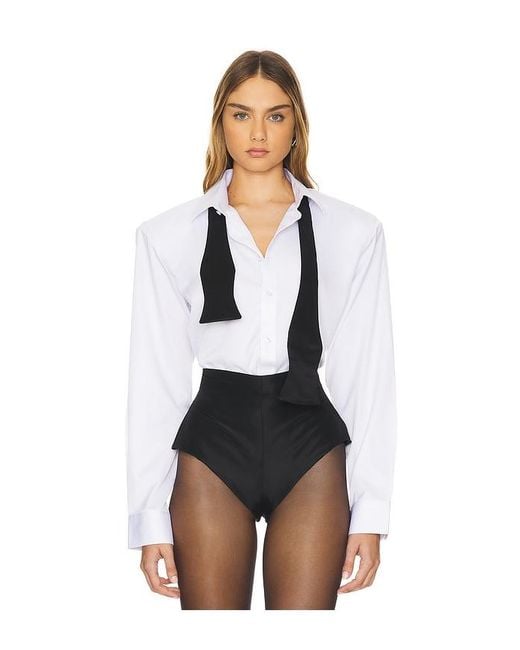 The Dolls House White Toni Bow Tie Shirt