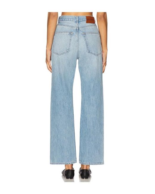 GRLFRND Blue Graham High Rise Straight Short Inseam
