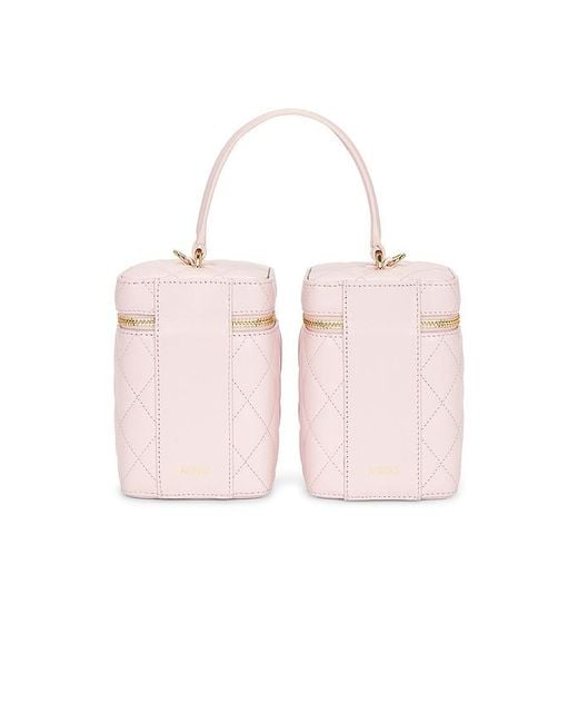 AKNVAS White Rox Mini Quilted Leather Double Box Bag
