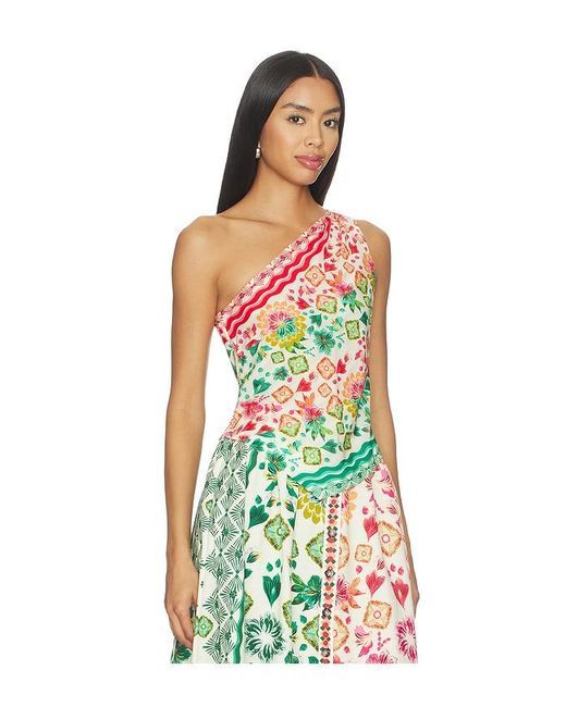 Saloni Red Madeline Top