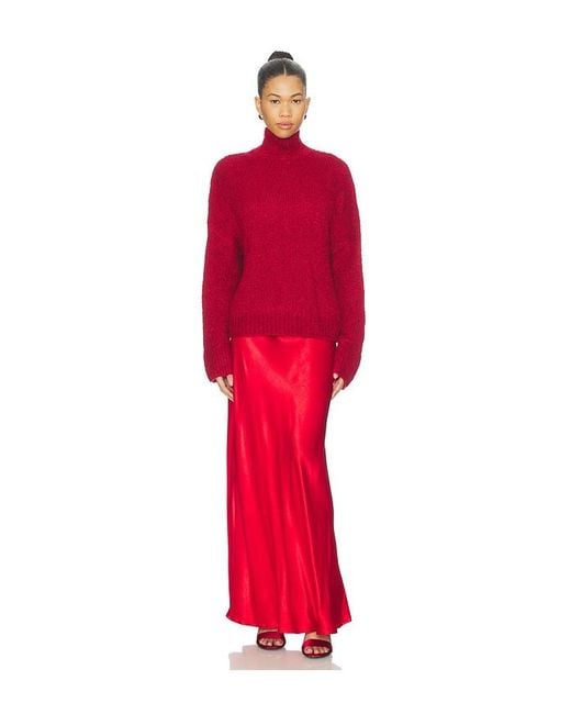 SOVERE Red Verse Combo Knit Sweater