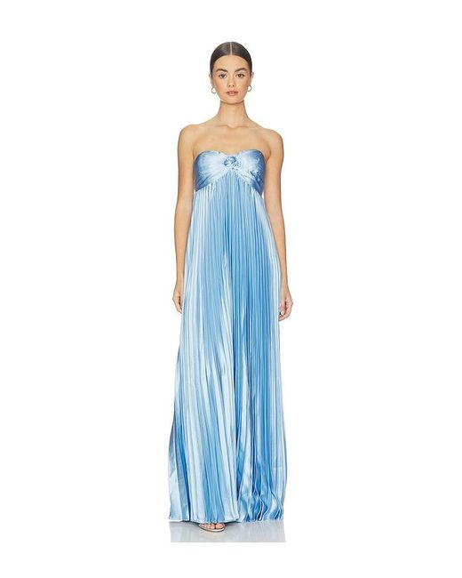 revolve blue dress Michael Costello x Ariella Maxi in Baby Michael Costello - x REVOLVE