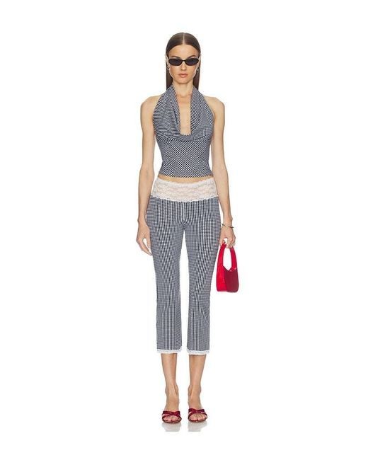 Frankie's Bikinis Blue Jay Cotton Jersey Halter Top