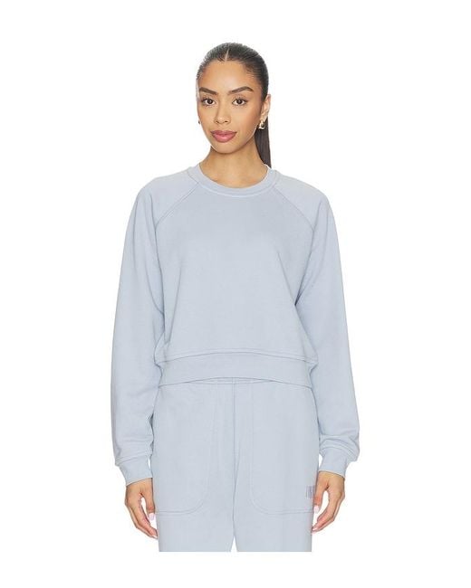 Lunya Blue Silksweats Lightweight Reversible Slim Fit Raglan Sweatshirt