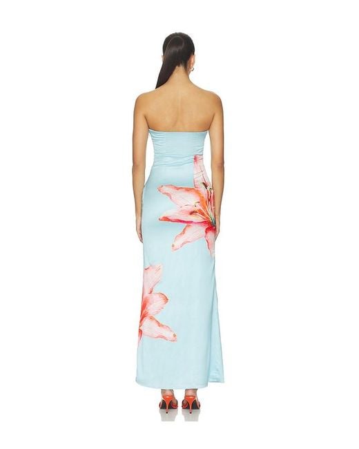 MORE TO COME White Lyza Strapless Maxi Dress