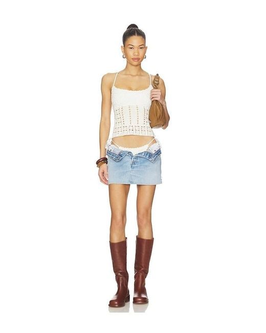 Frankie's Bikinis White X Jennie Nari Crochet Top