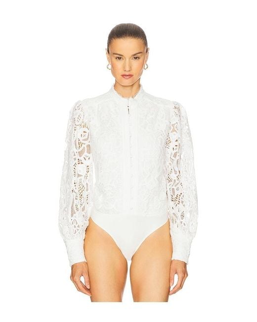 Bardot White Remy Lace Bodysuit