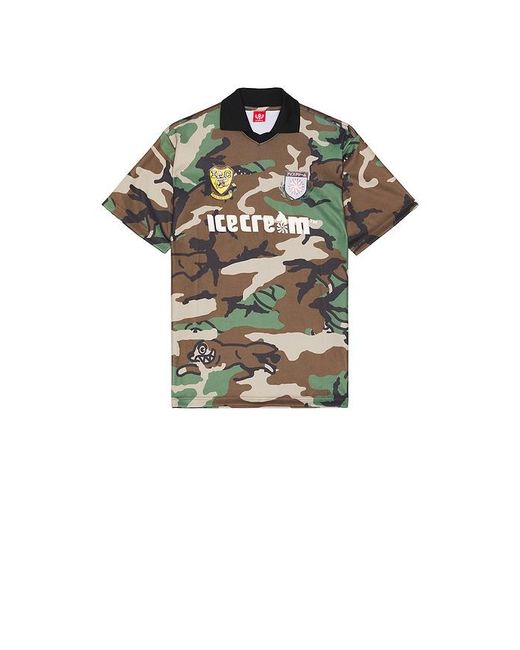 ICECREAM Black Acid Short Sleeve Soccer Jersey for men
