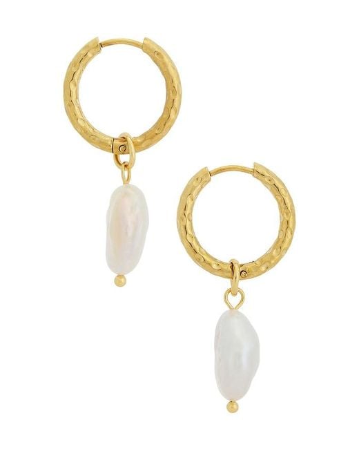 Casa Clara White Shylah Drop Earrings