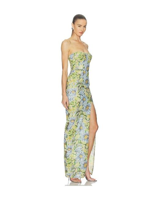 Bronx and Banco White Valentina Pailette Veronica Maxi Dress With Slit