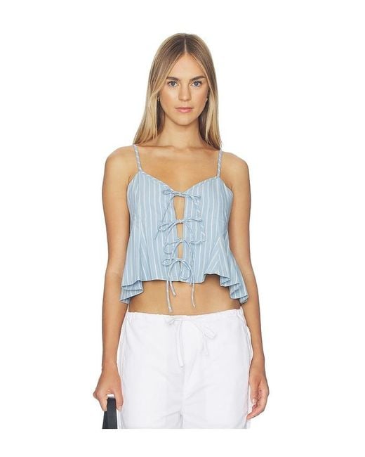 Citizens of Humanity Blue Larissa Tie Front Cami