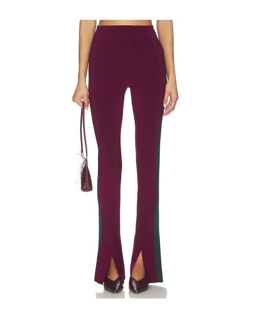 Norma Kamali Red Side Stripe Spat Legging
