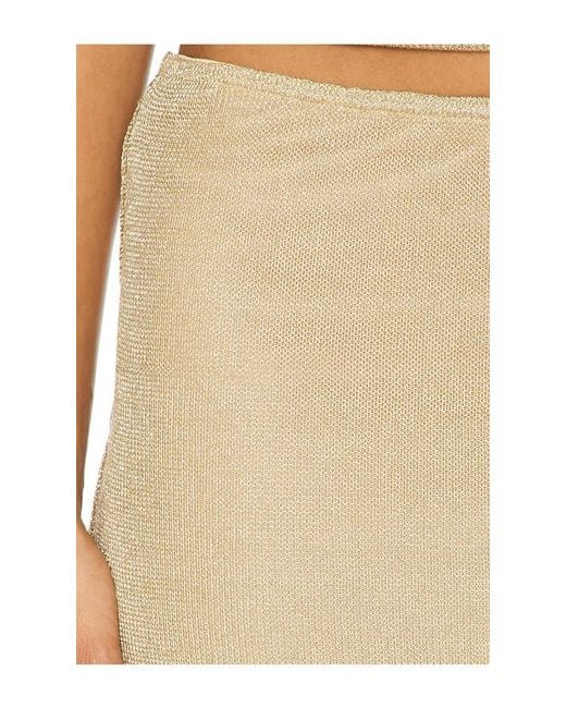 Runaway the Label Natural Elaine Flounce Midi Skirt