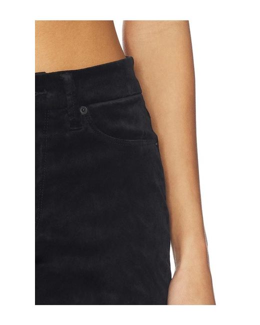 GOOD AMERICAN Black Velvet Good Waist Palazzo Pants