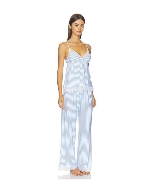 Eberjey Blue Isla Cami & Pant Set