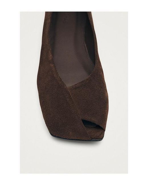 Alohas Black Katia Suede Ballet Flat