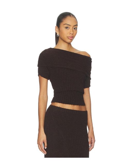 With Jean Black Fia Top
