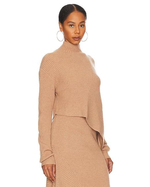 L'academie Natural Leola Mock Neck Sweater