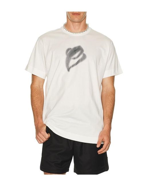 Etai LA White 3D Print Dot Brust E Tee for men