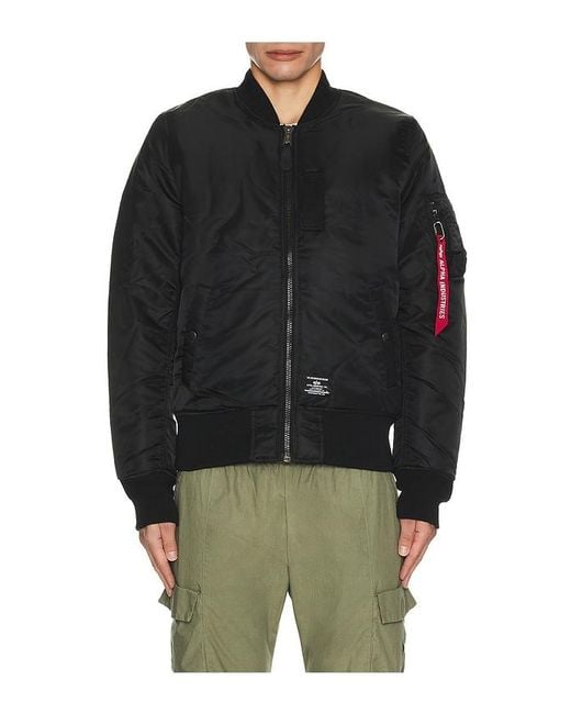 Alpha Industries Black Ma-1 Regular Fit Flight Jacket for men