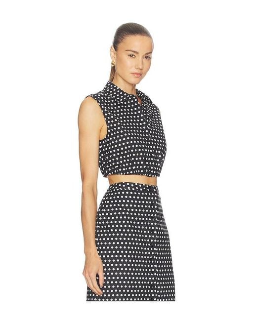 FRAME Blue The Polka Dot Top