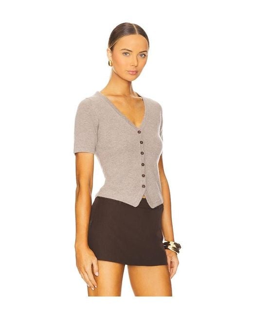 NAADAM Multicolor Cashmere Tailored Short Sleeve Cardigan