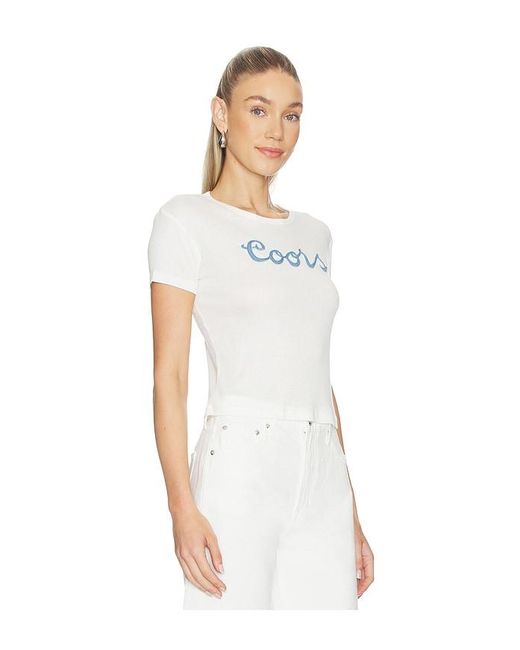 The Laundry Room White Coors Denim Baby Tee