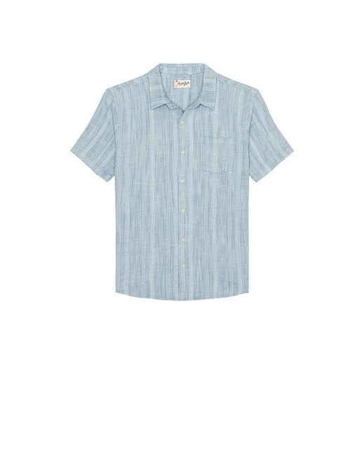 Marine Layer Blue Classic Stretch Selvage Shirt for men