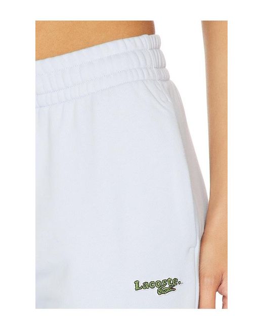 Lacoste White Straight Fit Molleton Jogger