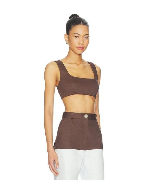 Matthew Bruch Multicolor Tie Back Crop Top