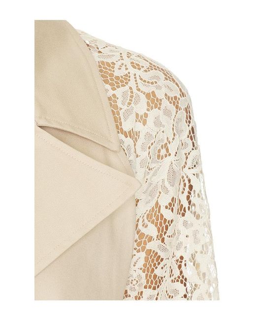 L'Agence Natural 'Agence Novelle Lace Sleeve Trench