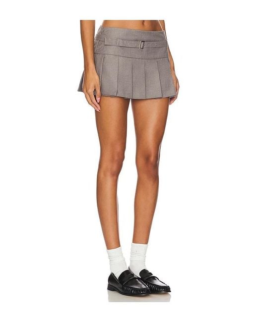 superdown Gray Quinn Mini Skirt