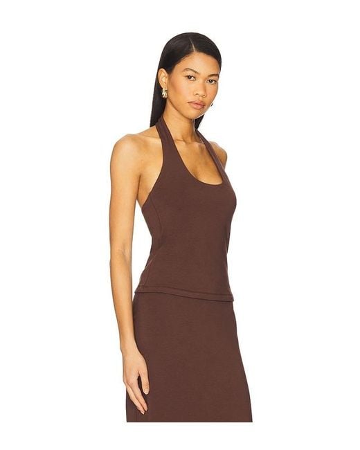LNA Brown Mia Halter Tank