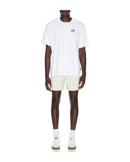 Malbon White Bermuda Playa Tee for men