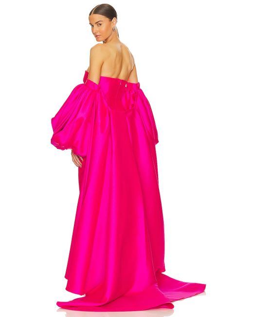 Solace London Lea Gown in Pink | Lyst