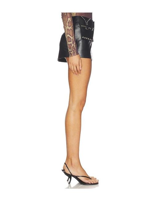 Miaou Black Mac Mini Skirt