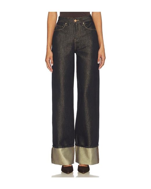 Blank NYC Black Cuffed Wide Leg Jeans
