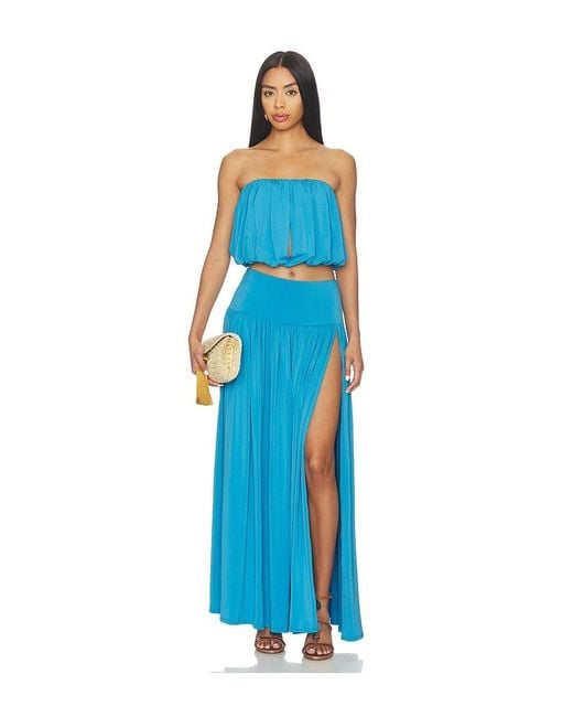 Lovers + Friends Blue Justine Top