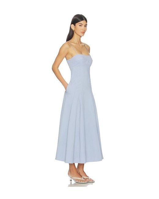 St. Agni Blue Everyday Cotton Pleat Dress