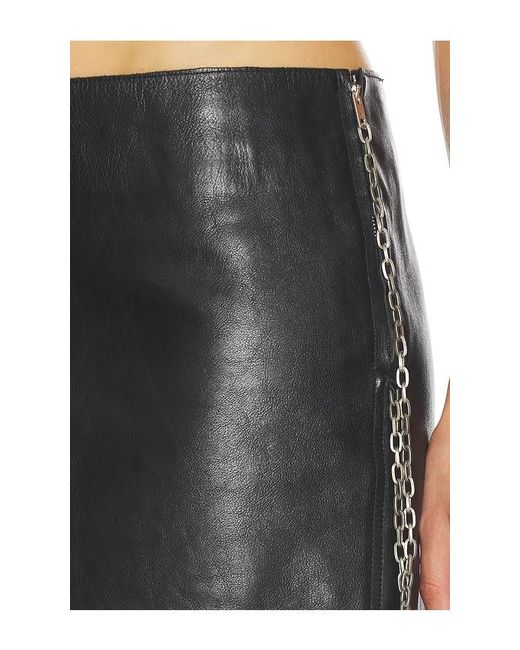 Alexander Wang Black Low-rise Leather Mini Skirt