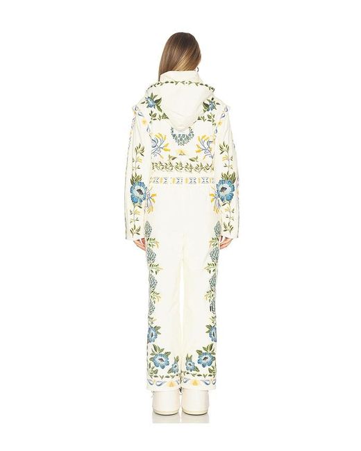 White/space White X Farm Rio One Piece Ski Suit