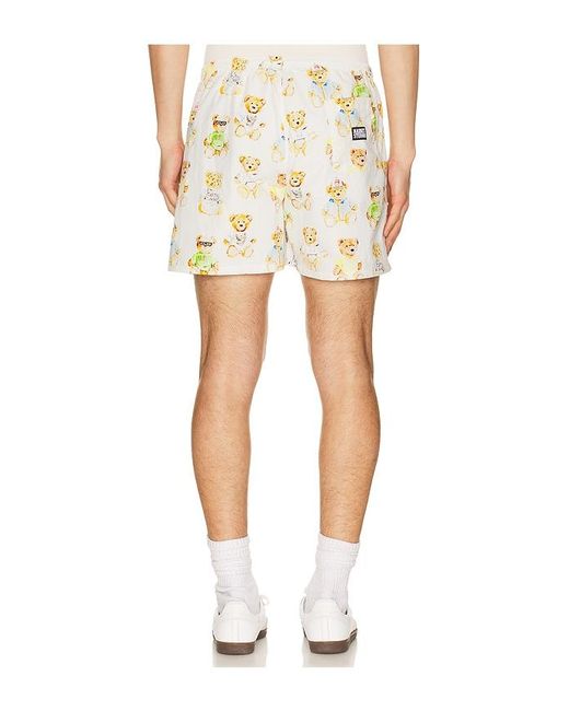Market White Teddy Tech Shorts for men